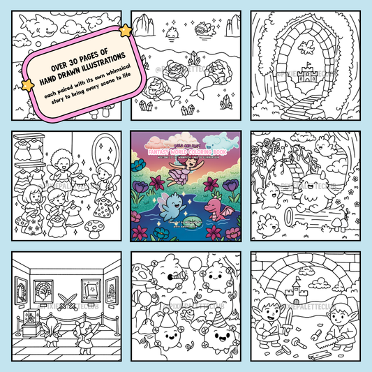 Fantasy World of Everwhim: An Introduction to Glimmerglen Coloring Book