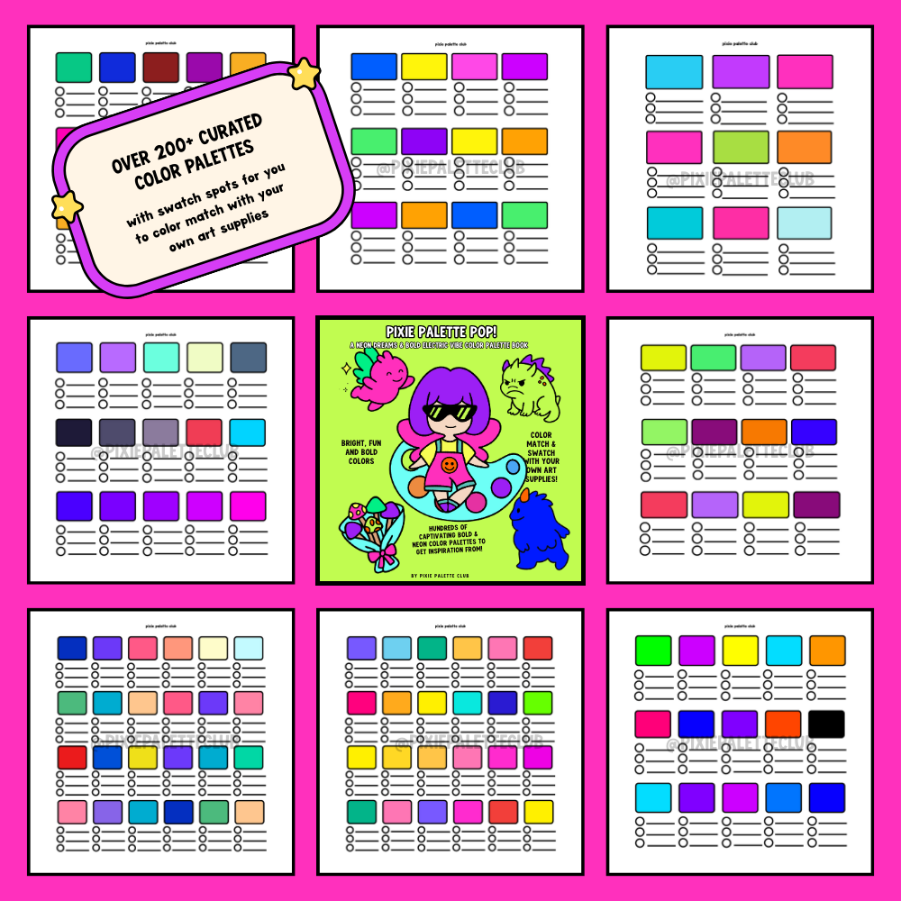 Pixie Palette Pop Bold & Neon Color Palette Book