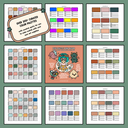 Pixie Palette Boho Bloom Color Palette Book