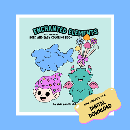 Enchanted Elements of Everwhim Bold and Easy Coloring Book