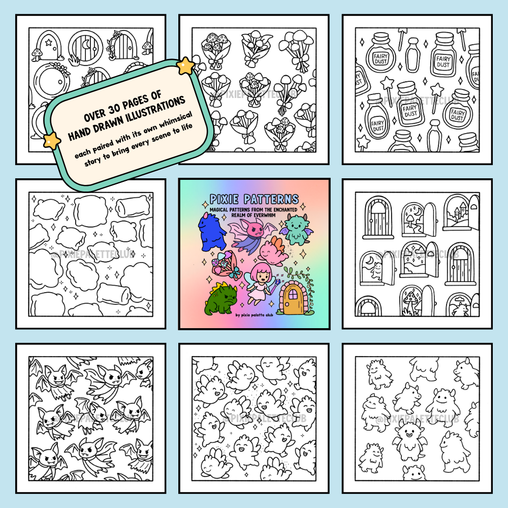 Pixie Patterns Coloring Book