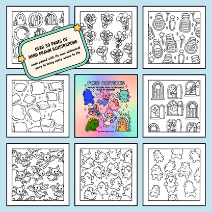 Pixie Patterns Coloring Book