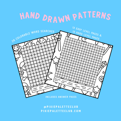 Pixie Puzzles: Bold and Easy Word Search Coloring Book