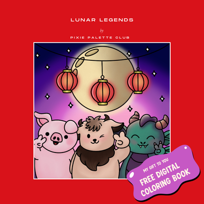 Lunar Legends Free Digital Coloring Book