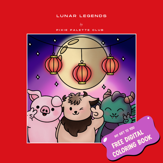 Lunar Legends Free Digital Coloring Book